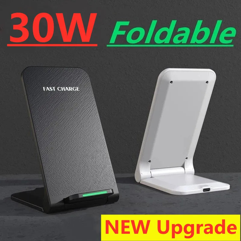 30W Fast Wireless Charging Stand & Pad