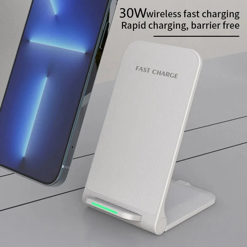 30W Fast Wireless Charging Stand & Pad